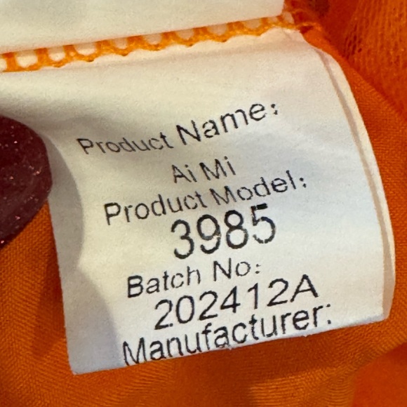 Orange Tulle Easter Dress with 3D Carrot Design sz 120 = girls 5/6. - Picture 6 of 8